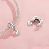 S925 Sterling Silver Platinum Plated Smart Heart Love Buckle DIY Beads(SCC2694)