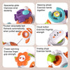 Baby Hand Grip Ball Early Learning Busy Ball Puzzle Sensory Spinning Toys, Style: Rocket