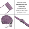 For Samsung Galaxy A36 5G Skin Feel Stripe Pattern Leather Phone Case with Long Lanyard(Purple)