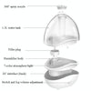 K11 1500ml Transparent Humidifier Household Mute Small Air Purifier Large-Capacity Ultrasonic Humidifier, CN Plug(White)