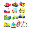 100pcs PVC Drip Cartoon Transportation Cave Shoes Buckle Hand Ring Decorative Accessories(Style Random Delivery)