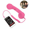 3.5mm Plug Mic Retro Telephone Anti-radiation Cell Phone Handset Receiver(Pink)