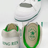 MINGREN Student Canvas Shoes Casual Antiskid Retro Sneakers, Size: 42(White Green)