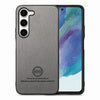 For Samsung Galaxy S21 FE 5G Twill Fabric Leather Skin Back Phone Case(Gray)