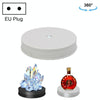 30cm Electric Rotating Turntable Display Stand  LED Light Video Shooting Props Turntable, Power Plug:220V EU Plug(White)