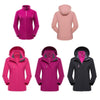 Women Outdoor Waterproof Jacket With Detachable Inner Warm Fleece for Camping Travel, Size: XXXL(Purple)