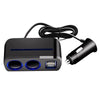 SHUNWEI SD-1928A 80W 3A Car 2 in 1 Dual USB Charger Cigarette Lighter
