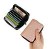 For Samsung Galaxy A56 5G Solid Color Zipper 11-Card Slots Bag Phone Case with Lanyard(Rose Gold)
