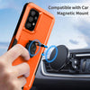 For Samsung Galaxy A73 5G 3 in 1 Ring Holder PC + TPU Phone Case(Orange)