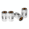 4pcs /Set Lantern Ghost Head Tire Modified Valve Cap(Silver)