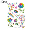 10 PCS Waterproof Disposable Camouflage Tattoo Stickers Face Stickers(LC-030)