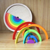 Creative Rainbow Assembled Building Blocks Children Educational Toys