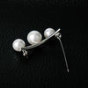 Anti Slip Pin Simple Pearl Brooch Women Accessories Cardigan Anti Wearing Pins Enamel Pin(Silver Plated)