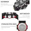 SMAEL 8072 Alloy Outdoor Multifunctional Electronic Watch Men Dual Display Waterproof Watch(Red)