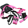 P3-3 Adjustable Fitness Exercise Hanging Pulling Rope TRP3X Wall Pulley Yoga Belt, Main Belt: 1.4m, 1.9m After Adjusted, Athletic Version(Pink)