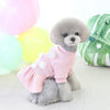 Pink Dog Skirt, Warm Plush, Size L (1.25-8kg), Pomeranian/Bichon