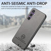 For Samsung Galaxy S23 FE 5G Twill Fabric Leather Skin Back Phone Case(Gray)