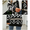 Autumn and Winter Female Diamond Loose Knitted Cardigan Jacquard Medium-length Sweater Jacket, Size: L(Brown)