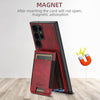 For Samsung Galaxy S25 5G Suteni H17 Oil Eax Leather MagSafe Detachable Wallet Phone Case(Red)