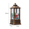 Christmas Flame Lantern Christmas Decoration LED Luminous Ornament Candlestick Lamp, Size: Large 77 x 77 x 195mm(Bronze Santa)