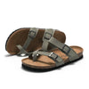 Ruizu Couple Cork Slippers Beach Shoes Flip Flops, Size: 36(Grey)