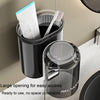 Washing Cup Toothbrush Holder Wall Mounted Home Bathroom Multifunctional Storage Rack(Transparent Green)