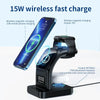 YP-HY05 15W 5 in 1 Magnetic Multifunctional Wireless Charger with Clock (White)