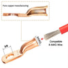 8AWG 3/8" Stud Ring Terminal Solder Cable Bare Copper Hole with Heat Shrink(Single)