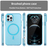 For iPhone 12 Pro MagSafe Frosted Translucent TPU + PC Full Coverage Phone Case(Blue)