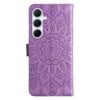 For Samsung Galaxy A36 5G / A56 5G Embossed Sunflower Leather Phone Case(Purple)