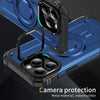 For iPhone 15 Pro Lens Holder MagSafe Phone Case(Blue)
