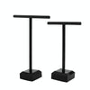 2 PCS Plastic T-shaped Jewelry Holder Earring Storage Display Stand(2 In 1 Black)
