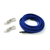 1 Pair SLK28 Metal Magnetic Buckle Elastic Free Tied Laces, Style: Silver Magnetic Buckle+Dark Blue Shoelaces