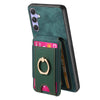 For Samsung Galaxy S20 FE Retro Splitable Magnetic Stand Card Bag Leather Phone Case(Green)