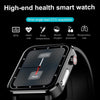 LOANIY E86 1.7 Inch Heart Rate Monitoring Smart Bluetooth Watch, Color: Black Leather