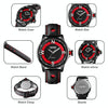 SKMEI 9211 Fashion Sports Stereo Dial Luminous Pointer Creative Watch Business Trend Men Quartz Watch(Black)