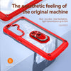 For Samsung Galaxy S24 FE 5G TPU + PC Lens Protection Phone Case with Ring Holder(Red)