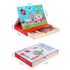 Drawer Type Double-sided Drawing Board Puzzle Magnetic Cartoon Dress Up Wooden Toys(Girl Dress Up)