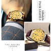 OLEVS 5566 Men Simple Single Calendar Waterproof Quartz Watch(Gold)