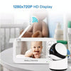Wireless Video Baby Monitor 5" 720P HD Night Vision Two-Way Talk (EU Plug)