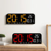 LED Screen Digital Display Desktop Alarm Clock Multifunctional Decoration Wall Clock(Orange)