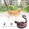 Leather Dog Leash 3m Long, Strong Braided Lead with Rotating Hook