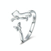 S925 Sterling Silver Ring Cats Companion Fashion Ring