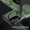 For Samsung Galaxy A15 Lens Holder MagSafe Phone Case(Army Green)