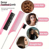 12pcs /Set Hair Combing Brush Set Convenient Styling Comb, Color: Pink With Mesh Comb