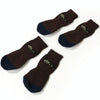 Dog Socks 3XL Brown - Anti-Slip, Breathable Cotton (Paw 6x16cm)