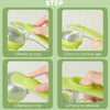 Long Handle Silicone Pet Bathing Brush - Green (Coarse)