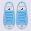 16 PCS / Set Running No Tie Shoelaces Fashion Unisex Athletic Elastic Silicone ShoeLaces(Light Blue)