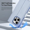 For iPhone 15 Pro Max DUX DUCIS Lawa Series 2 in 1 Wallet Zipper Detachable MagSafe Phone Case with Lanyard(Light Blue)