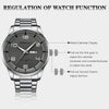 CRRJU 5005 Men Steel Strap Watch Simple Business Personalized Waterproof Watch With Calendar Display(Black)